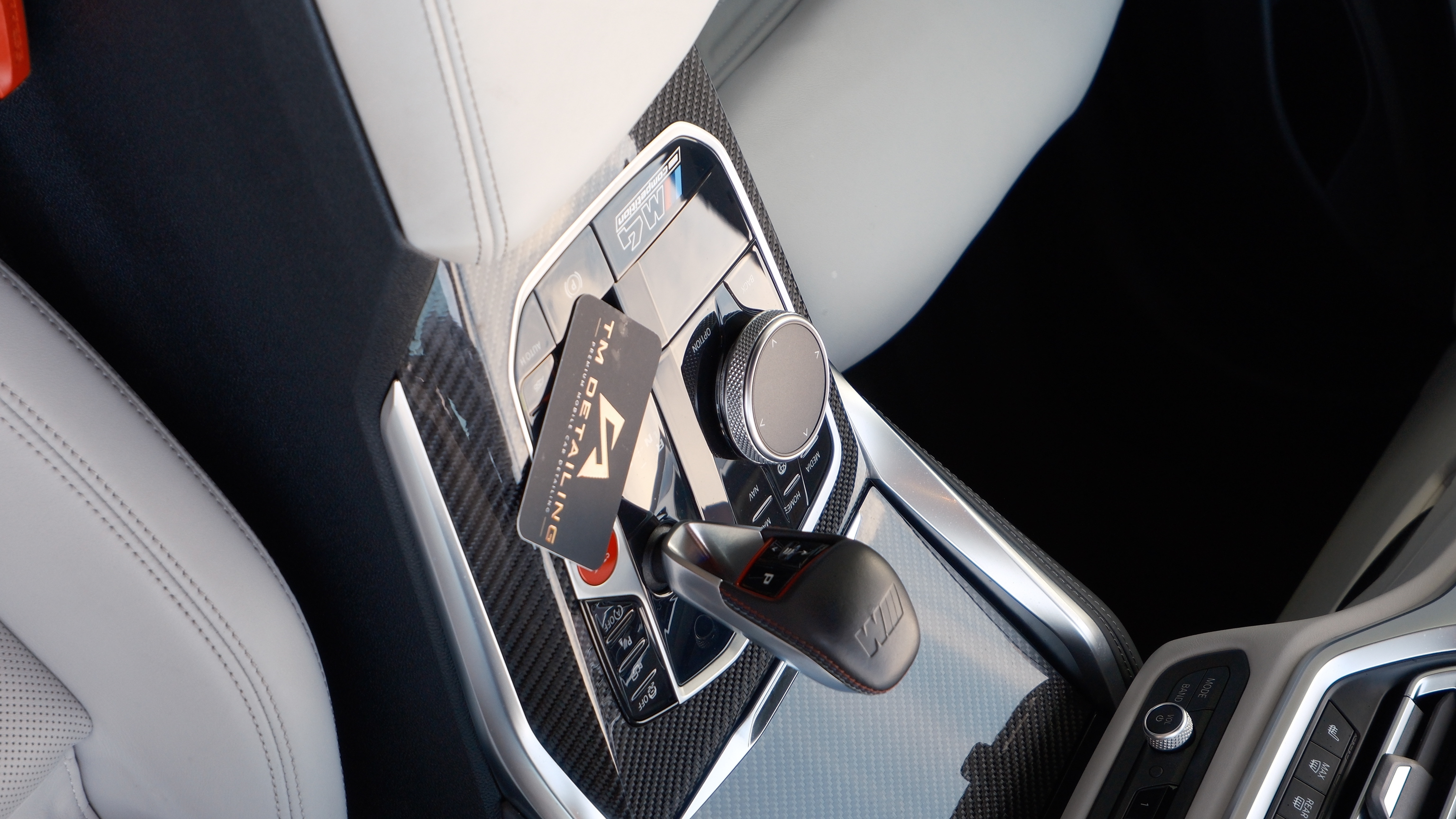 BMW M4 coupe center console detail